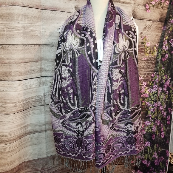 Purple Virgen de Guadalupe Scarf - Picture 3 of 5
